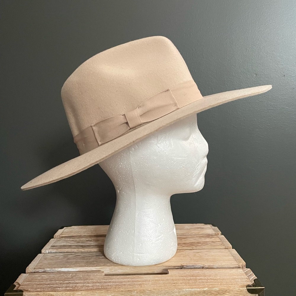 Wool Felt Wide-Brim Hat